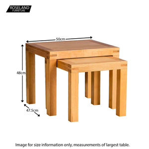 Abbey Light Oak Nest of Tables