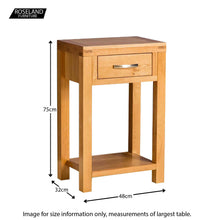 Load image into Gallery viewer, Abbey Light Oak Small Hall Table
