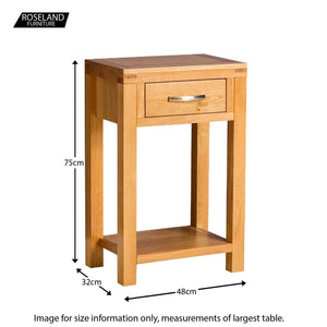 Abbey Light Oak Small Hall Table