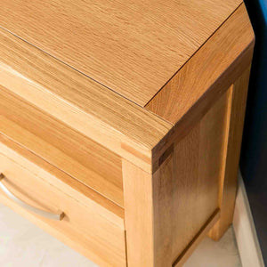 Abbey Light Oak Corner TV Stand