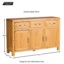 Load image into Gallery viewer, Abbey Light Oak Large Sideboard
