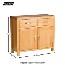 Load image into Gallery viewer, Abbey Light Oak Small Sideboard
