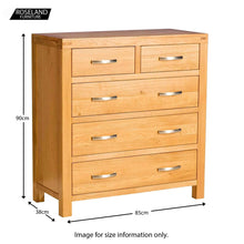 Load image into Gallery viewer, Abbey Light Oak Chest of Drawers
