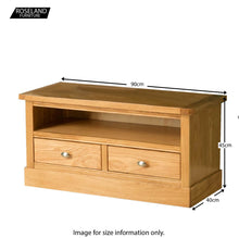Load image into Gallery viewer, Hampshire Oak 90cm TV Stand
