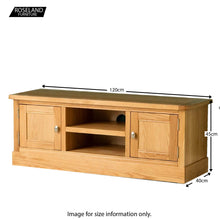 Load image into Gallery viewer, Hampshire Oak 120cm TV Stand
