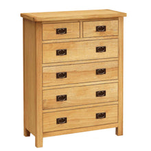 Load image into Gallery viewer, Surrey Oak Bedroom Set - 2 over 4 Drawer Chest

