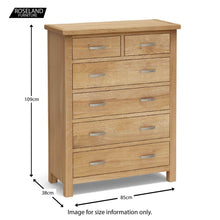Load image into Gallery viewer, London Oak Bedroom Set - 2 over 4 Drawer Chest
