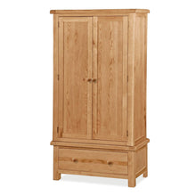 Load image into Gallery viewer, Sidmouth Oak Double Wardrobe With Drawer
