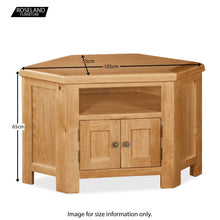 Load image into Gallery viewer, Sidmouth Oak Corner TV Stand
