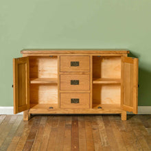 Load image into Gallery viewer, Surrey Oak 3 Drawer Sideboard
