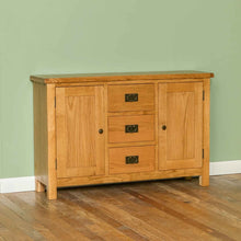 Load image into Gallery viewer, Surrey Oak 3 Drawer Sideboard
