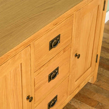 Load image into Gallery viewer, Surrey Oak 3 Drawer Sideboard
