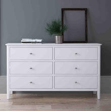Load image into Gallery viewer, Chester White 6 Drawer Chest of Drawers
