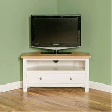 Load image into Gallery viewer, Farrow White Corner TV Stand
