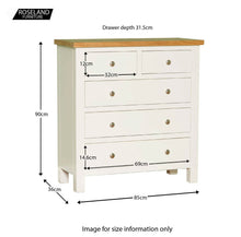Load image into Gallery viewer, Farrow White 2 Over 3 Chest Of Drawers
