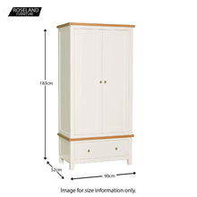 Load image into Gallery viewer, Farrow White Double Wardrobe
