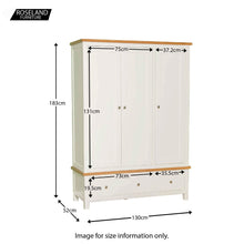 Load image into Gallery viewer, Farrow White Triple Wardrobe
