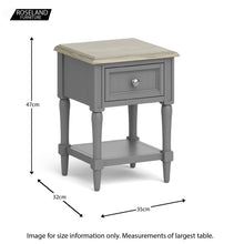 Load image into Gallery viewer, Mulsanne Grey Side Table with Storage
