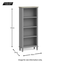 Load image into Gallery viewer, Mulsanne Grey Slim Bookcase
