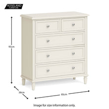 Load image into Gallery viewer, Mulsanne Cream 2 Over 3 Chest of Drawers
