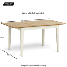 Load image into Gallery viewer, Windsor Cream Compact Extending Dining Table
