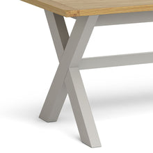 Load image into Gallery viewer, Lundy Grey Large Extending Oak Topped Dining Table
