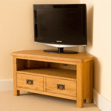 Load image into Gallery viewer, Lanner Oak Corner TV Stand

