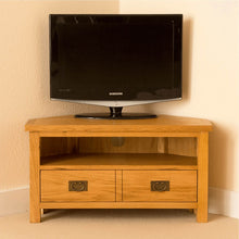 Load image into Gallery viewer, Lanner Oak Corner TV Stand
