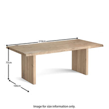 Load image into Gallery viewer, Oak Mill 210cm Dining Table - Wood Base - White Oil
