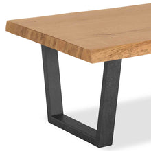 Load image into Gallery viewer, Oak Mill Coffee Table - Metal Base - Waxed Oak
