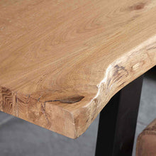 Load image into Gallery viewer, Oak Mill Console Table - Metal Base - Waxed Oak
