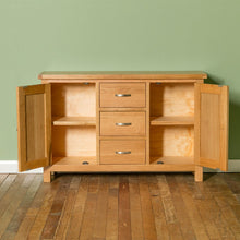 Load image into Gallery viewer, London Oak 3 Drawer Sideboard
