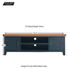 Load image into Gallery viewer, Chatsworth Blue 150cm Extra Large TV Stand

