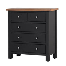 Load image into Gallery viewer, Charlestown Black 2 Over 3 Drawer Chest of Drawers
