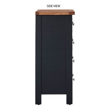 Load image into Gallery viewer, Charlestown Black 2 Over 3 Drawer Chest of Drawers
