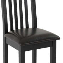 Load image into Gallery viewer, Charlestown Black Slatted Back Dining Chair with Cushioned Seat
