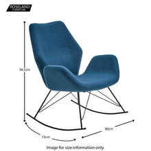 Load image into Gallery viewer, Bryce Accent Rocking Chair - Petrol Blue
