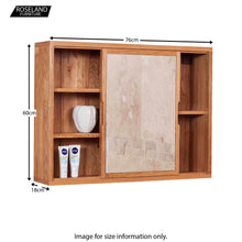 Load image into Gallery viewer, Mobel Oak Bathroom Sliding Mirror Door Cabinet
