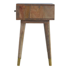 Load image into Gallery viewer, Artisan 1 Drawer Bedside with Gold Brass Insert
