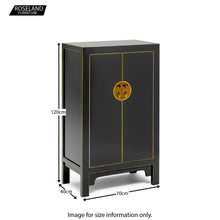 Load image into Gallery viewer, The Nine Schools Qing Black and Gilt Medium Cabinet
