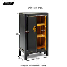 Load image into Gallery viewer, The Nine Schools Qing Black and Gilt Medium Cabinet
