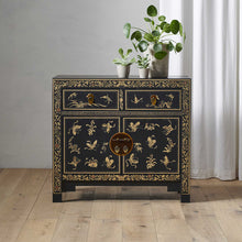 Load image into Gallery viewer, The Nine Schools Oriental Decorated Black Sideboard
