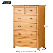 Load image into Gallery viewer, Roseland Oak 2 Over 4 Drawer Chest

