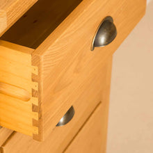 Load image into Gallery viewer, Roseland Oak 5 Drawer Tallboy Chest

