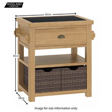 Load image into Gallery viewer, Roseland Oak Small Kitchen Island
