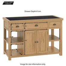 Load image into Gallery viewer, Roseland Oak Kitchen Island
