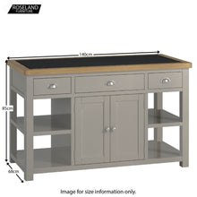 Load image into Gallery viewer, Padstow Grey Large Kitchen Island

