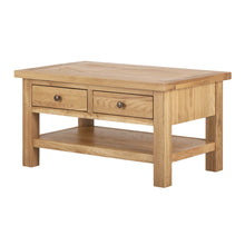 Load image into Gallery viewer, Charlestown Oak Coffee Table with 2 Drawers
