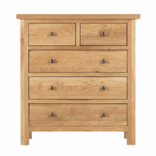 Load image into Gallery viewer, Charlestown Oak 2 Over 3 Chest of Drawers
