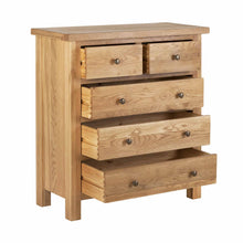 Load image into Gallery viewer, Charlestown Oak 2 Over 3 Chest of Drawers
